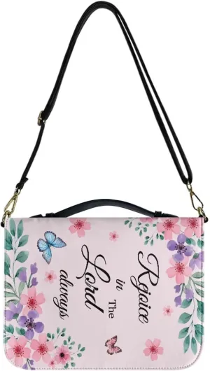 Women Men Bible Cover with Adjustable Strap Shoulder Strap Bag Bible Carrying Case for Church Services Bible Case
