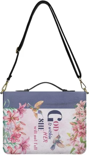 Women Men Bible Cover with Adjustable Strap Shoulder Strap Bag Bible Carrying Case for Church Services