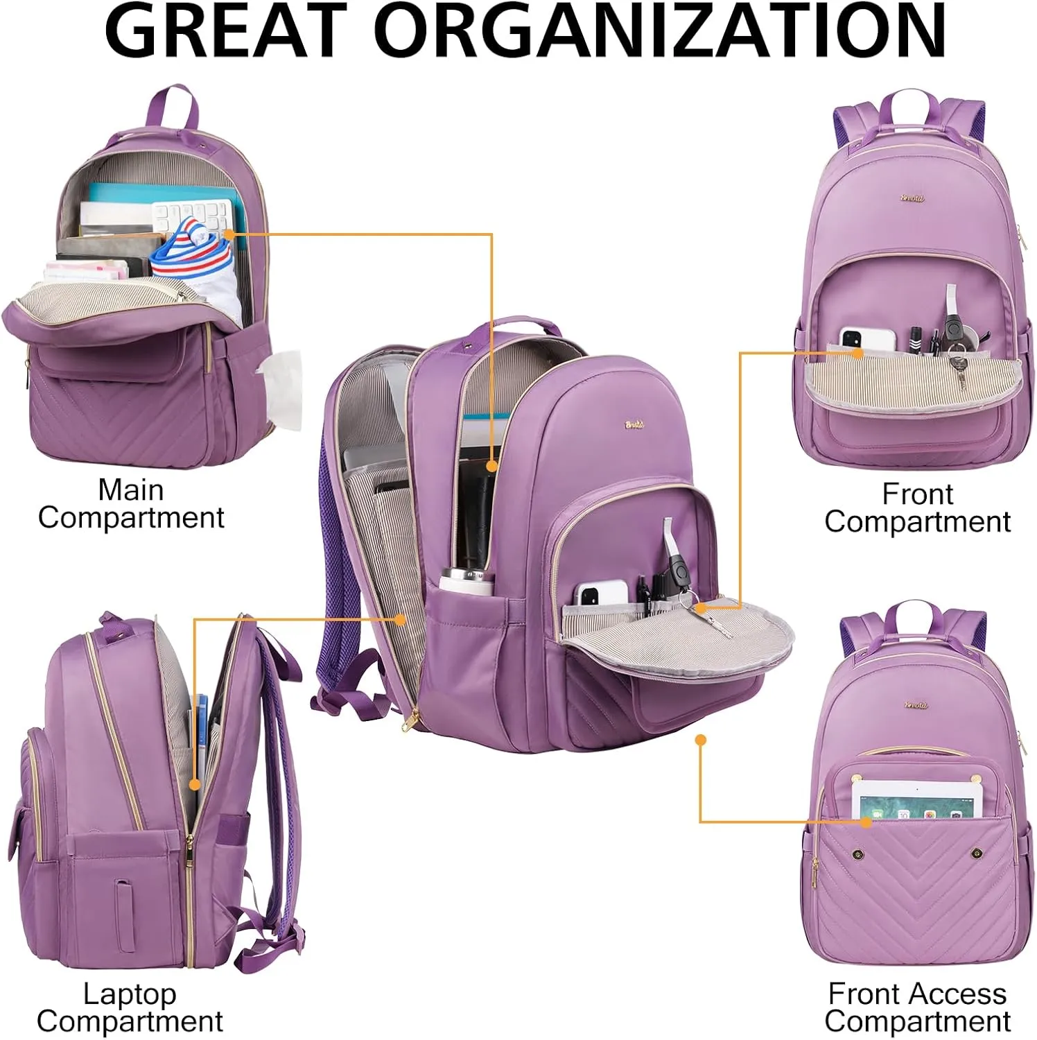 Women's 17.3" Laptop Backpack for Work, Travel & School - Gym & Uni Bag for Girls