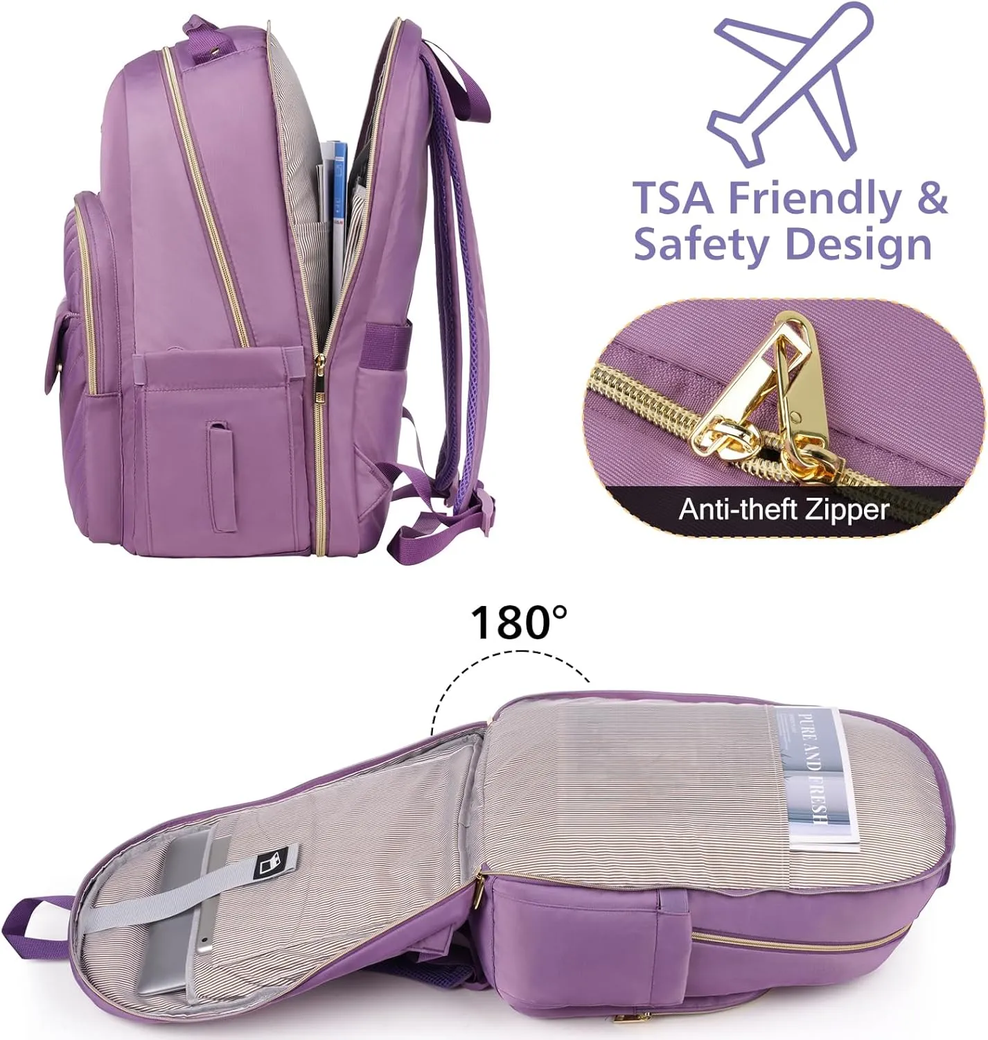 Women's 17.3" Laptop Backpack for Work, Travel & School - Gym & Uni Bag for Girls