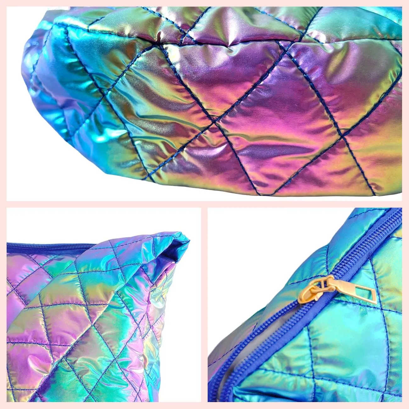 Women's Quilted Shoulder Bag Padded Tote Bag Large Capacity Hobo Purse Lightweight Nylon Padding Handbag