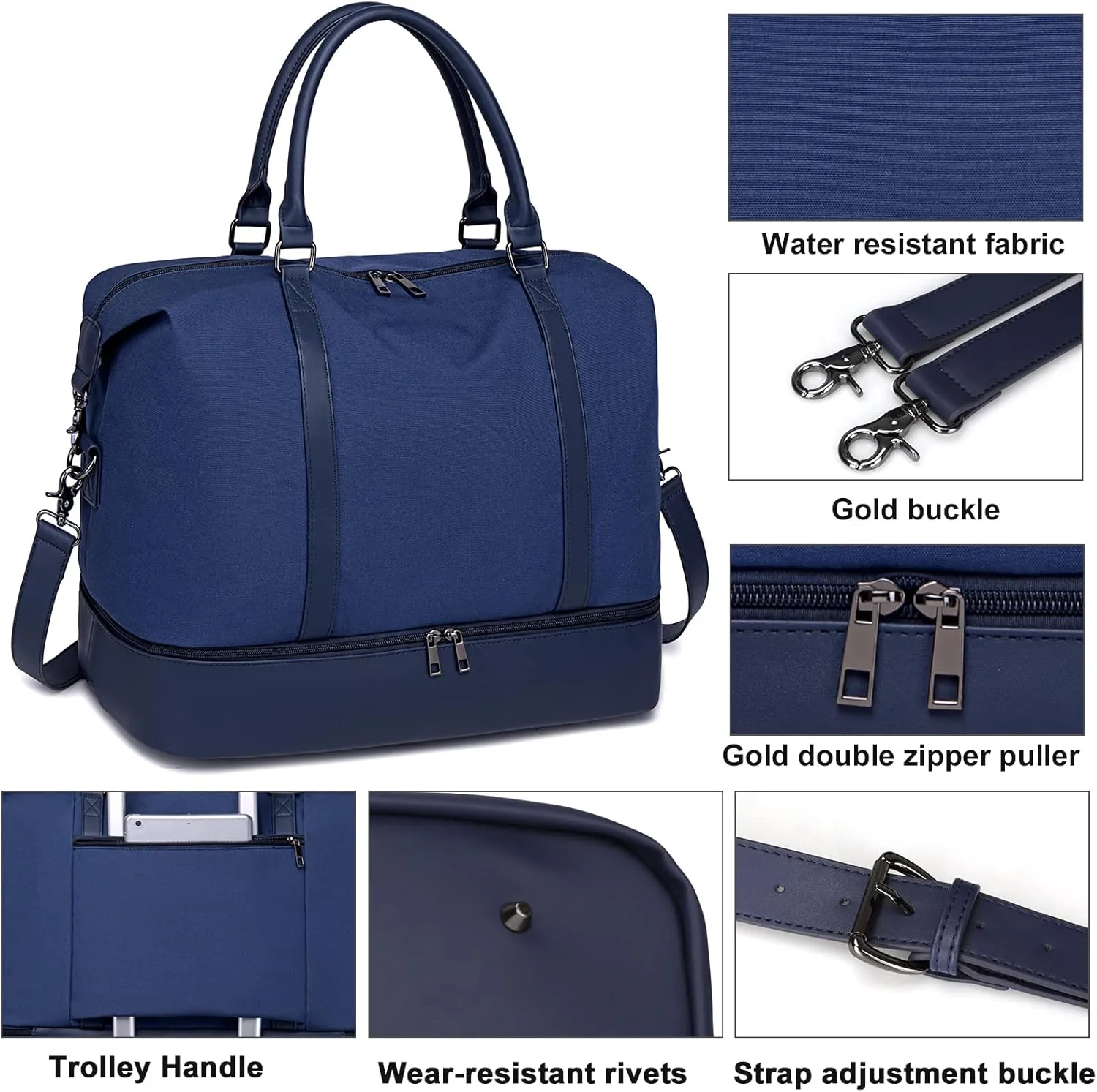 Womens Travel Weekender Bag Canvas Carry on Overnight Tote Luggage Duffel Beach Bags