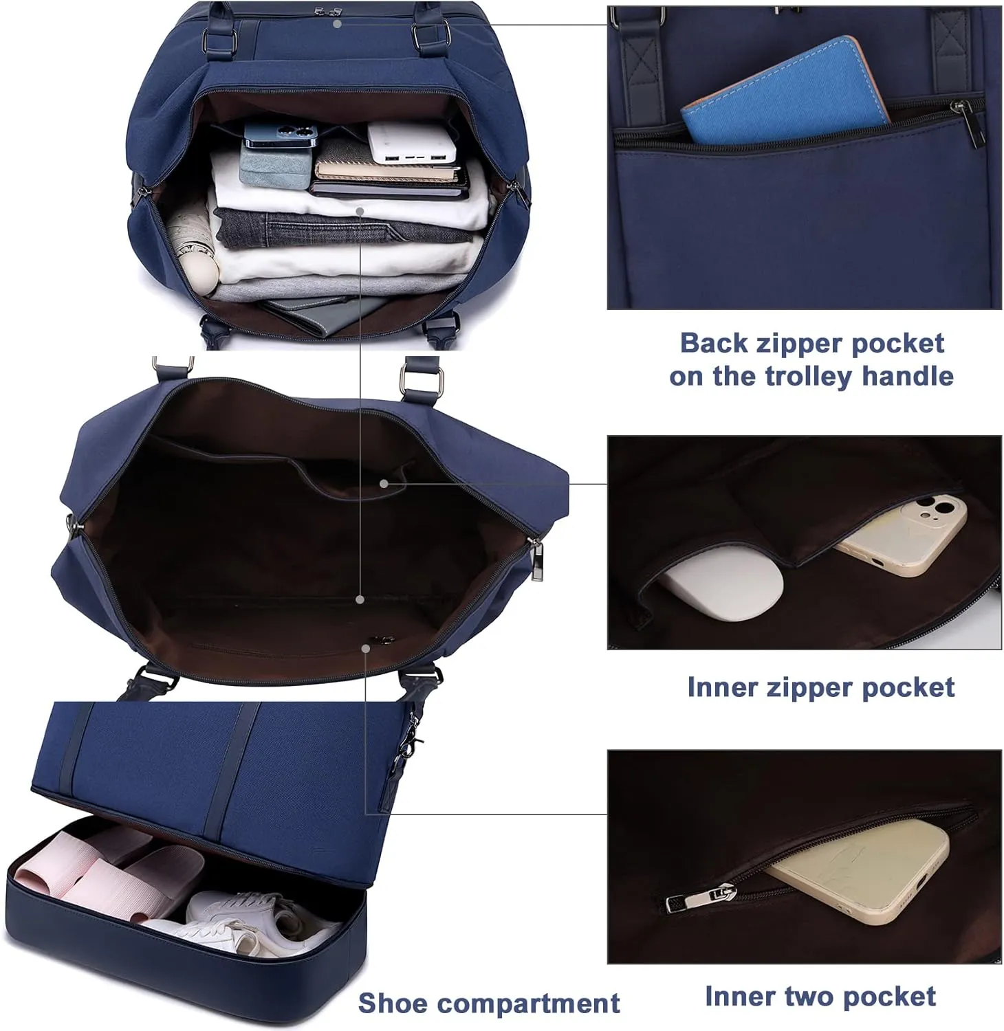 Womens Travel Weekender Bag Canvas Carry on Overnight Tote Luggage Duffel Beach Bags
