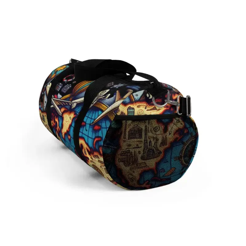World Map Duffel Bag Made with Polyester Oxford Canvas