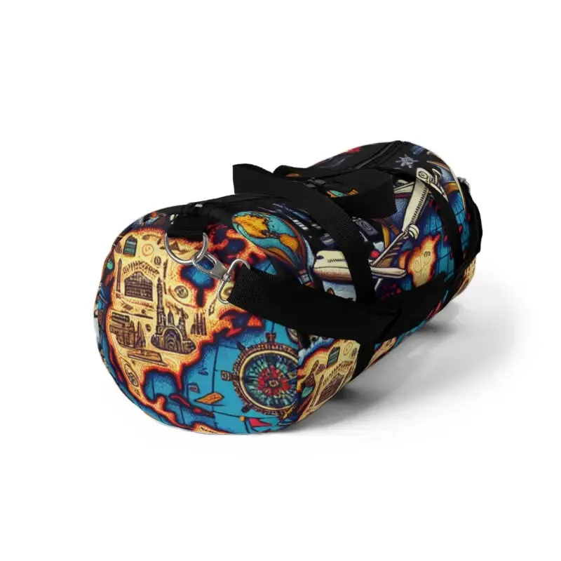 World Map Duffel Bag Made with Polyester Oxford Canvas