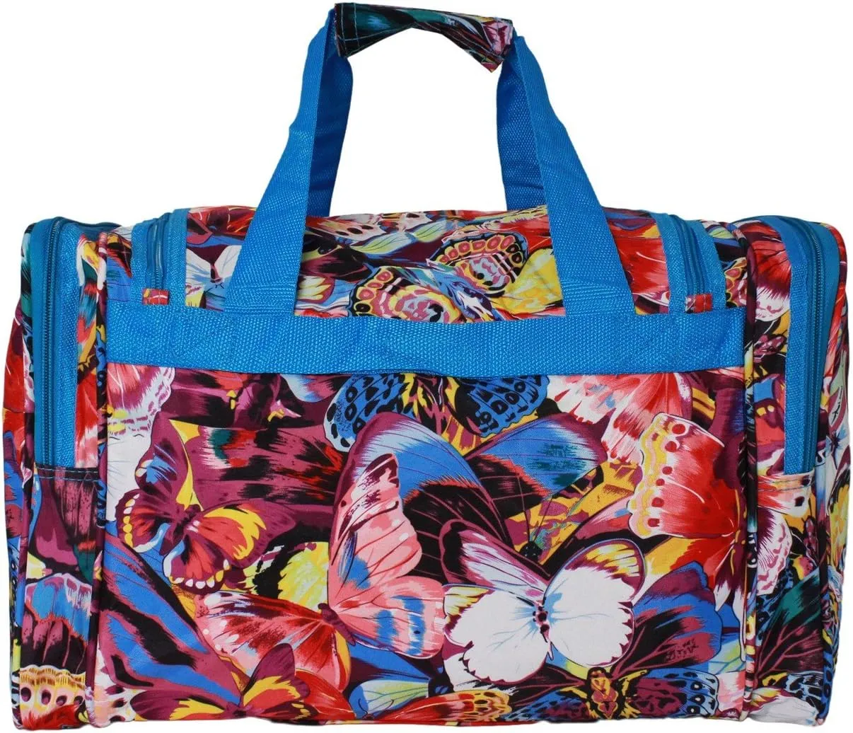 World Traveler Animal Prints 19-inch Duffel Bag, Blue Trim Butte