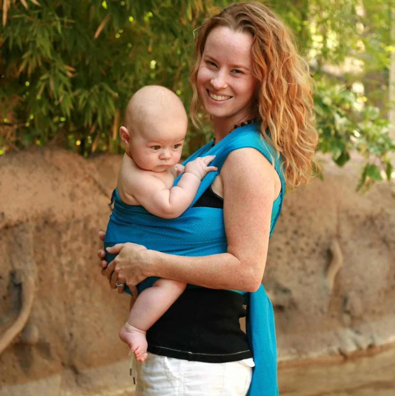 Wrap - Versatile Water & Warm Weather Baby Carrier | Made in USA with Safety Tested Fabric, CPSIA & ASTM Compliant | Lightweight, Quick Dry (Caribbean Blue, One Size)