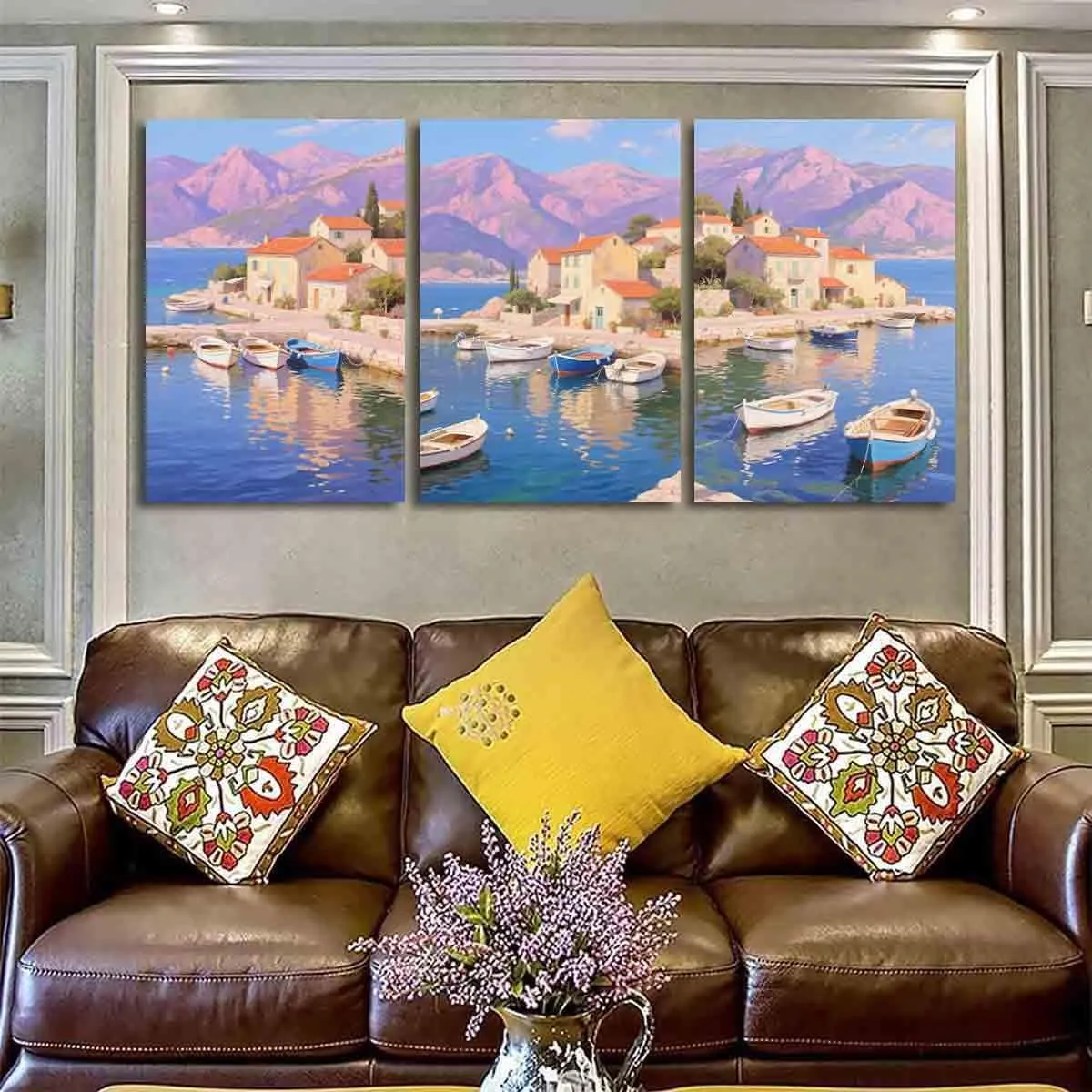 XXGFFIP 3 Pcs 12x16 inch Modern Abstract Canvas Art The Seaside Is Quiet, Take a Stroll Along the Seaside Bedroom Wall Art, Living Room Home Decor Gift