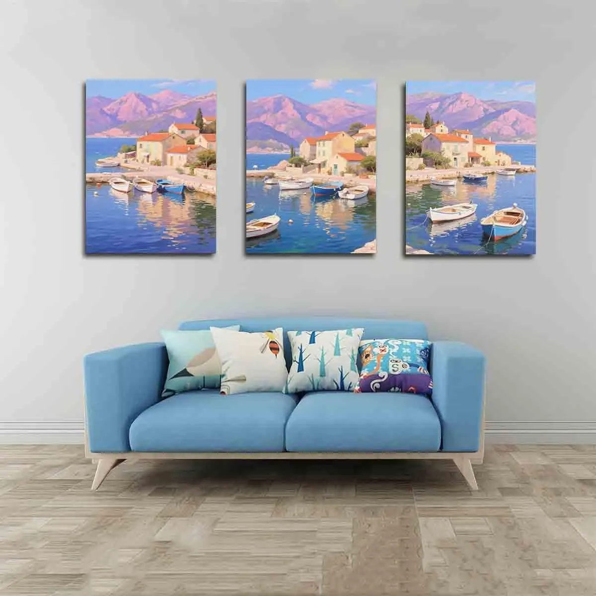 XXGFFIP 3 Pcs 12x16 inch Modern Abstract Canvas Art The Seaside Is Quiet, Take a Stroll Along the Seaside Bedroom Wall Art, Living Room Home Decor Gift