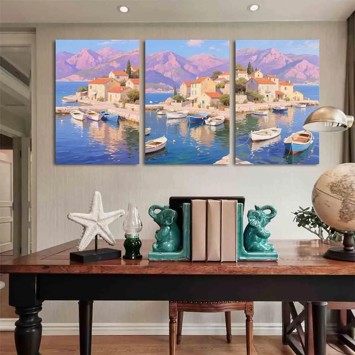 XXGFFIP 3 Pcs 12x16 inch Modern Abstract Canvas Art The Seaside Is Quiet, Take a Stroll Along the Seaside Bedroom Wall Art, Living Room Home Decor Gift