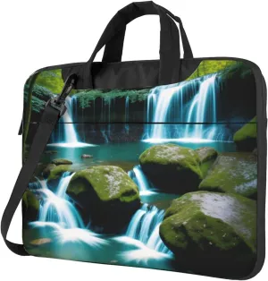Yellow Flowers Printed Patterns Laptop Shoulder Bag Notebook Computer Case Briefcase With Shoulder Straps And Handle
