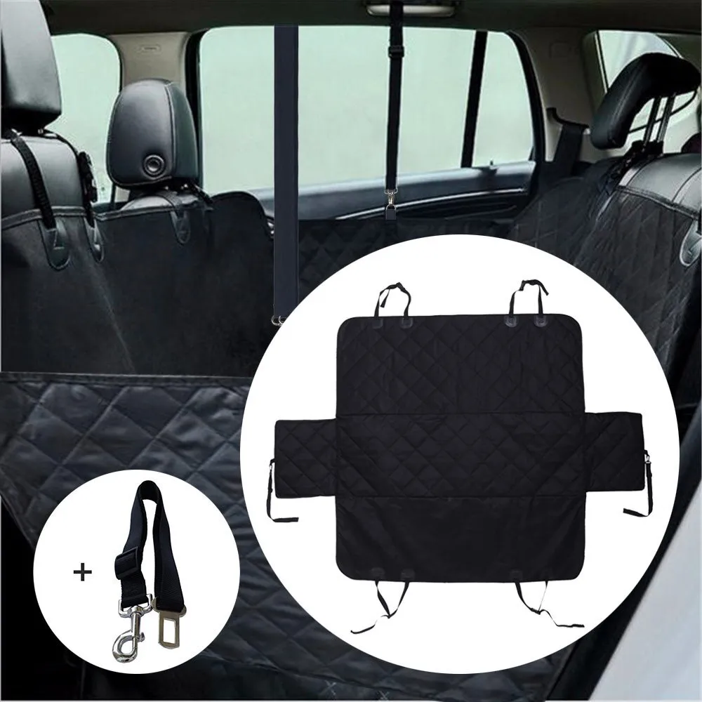 YES4PETS - Waterproof Premium Pet Back Car Seat Cover Hammock NonSlip Mat Protector   Free Pet Seat Belt