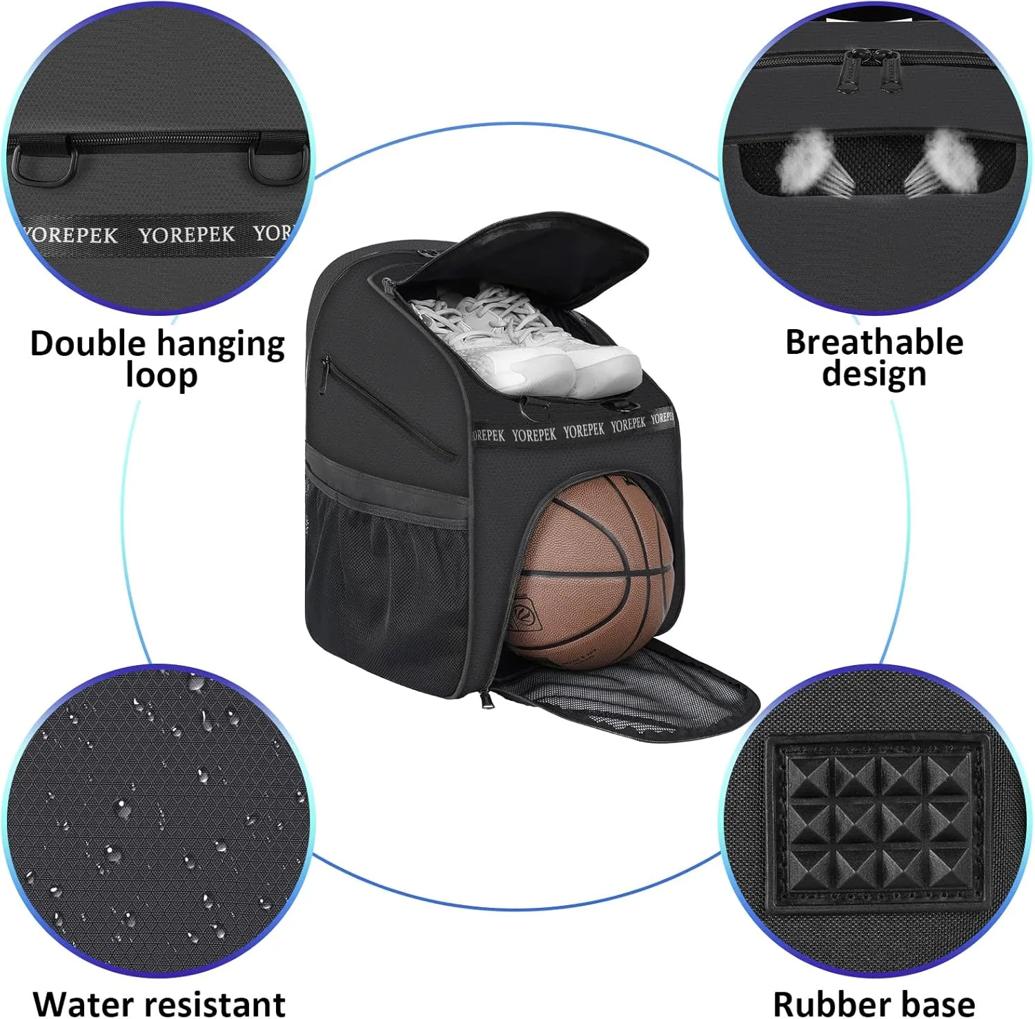 YOREPEK Basketball Bag, Large Basketball Backpack with Shoe Compartment and Ball Holder for daughter son, Water Resistant for Sport Training Equipment Fits Volleyball Gym Pink