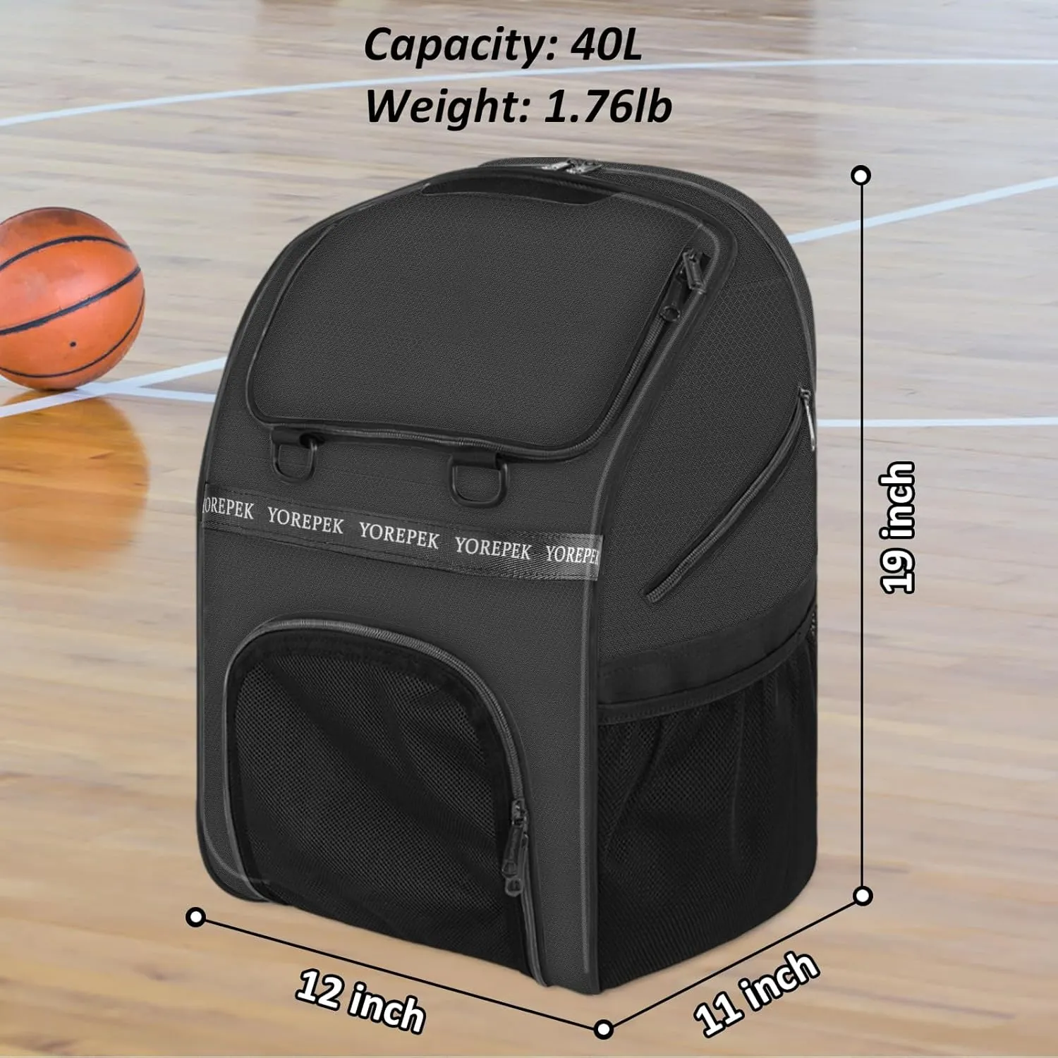 YOREPEK Basketball Bag, Large Basketball Backpack with Shoe Compartment and Ball Holder for daughter son, Water Resistant for Sport Training Equipment Fits Volleyball Gym Pink