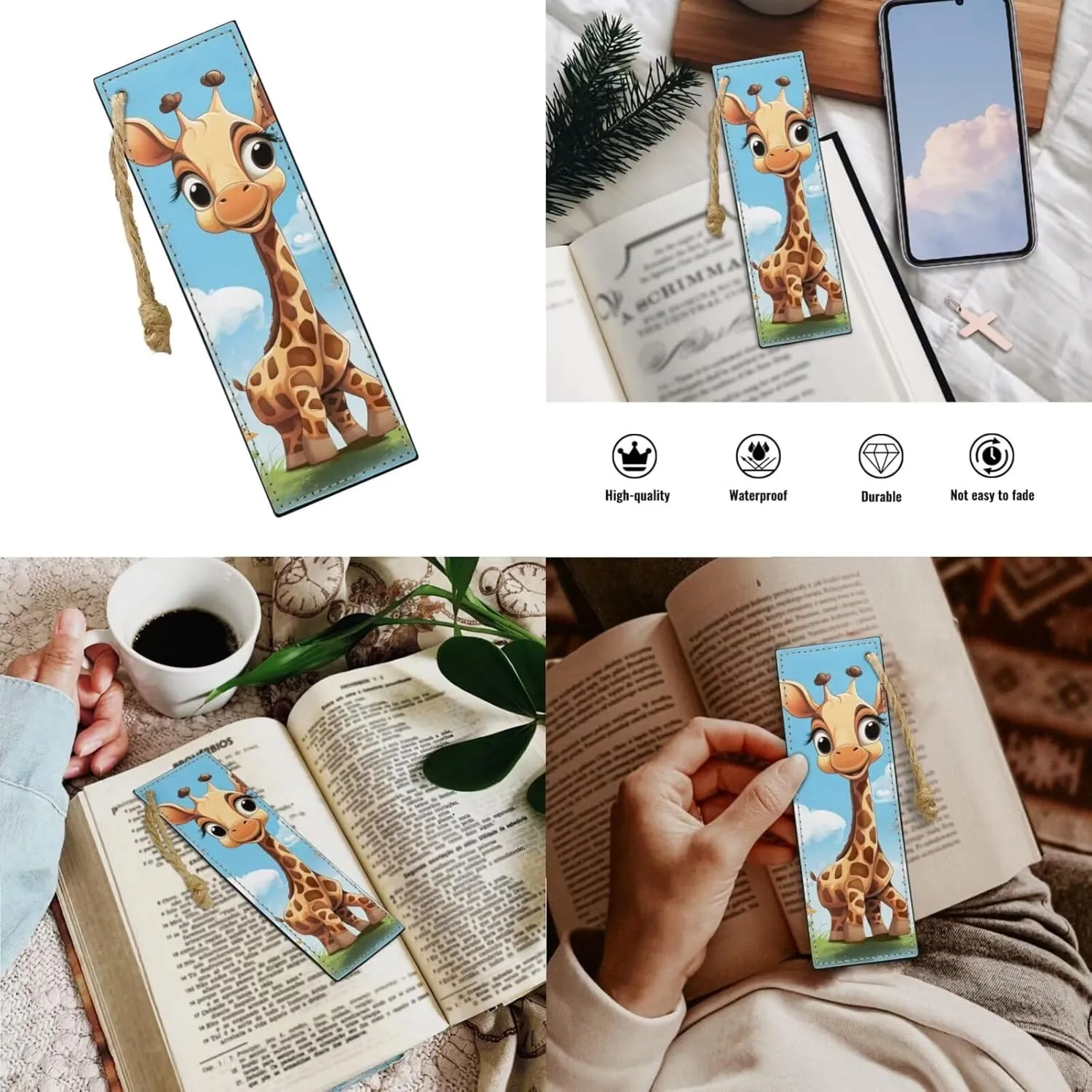 Ystardream Cartoon Giraffe Bookbags for 7Th Grade Girls Backpack and Lunch Bag Set for Girls Kids Teen Toddler Elegant Elementary Middle Back Pack with Bookmark Children 8 9 10 11 12 13 14 15 T