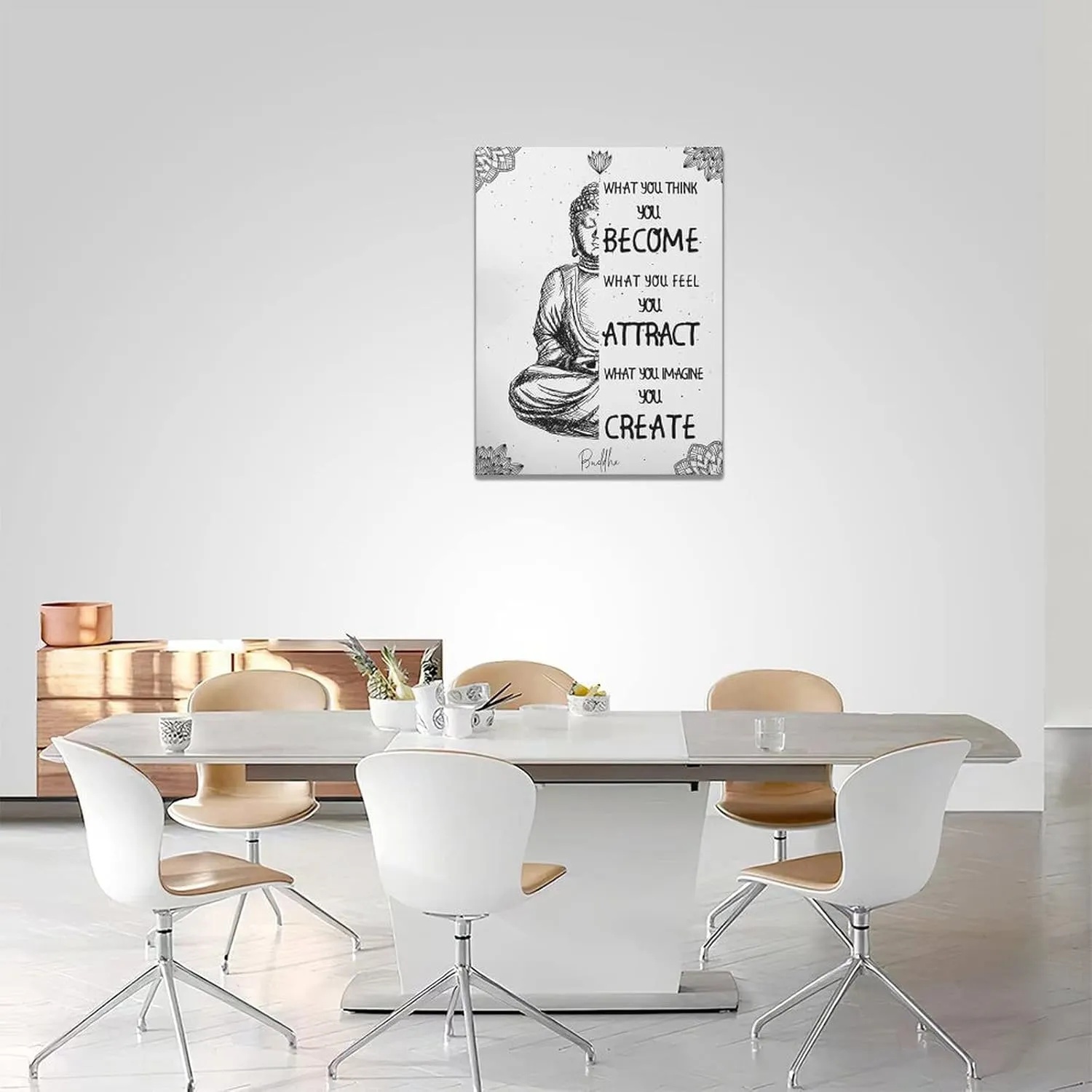 Zen Bathroom Wall Art Buddha Meditation Pictures Wall Decor Zen Inspirational Spiritual Quotes Canvas Print Painting Framed Home Decorations Artwork For Office Bathroom Bedroom Yoga Room 12''x16''