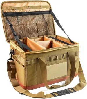 ZJchao Camping Storage Bag, Camping Storage Organiser Camping Cookware Bag Camping Utensils with Cooking Travel Organizer for Travel, Picnics (Khaki)