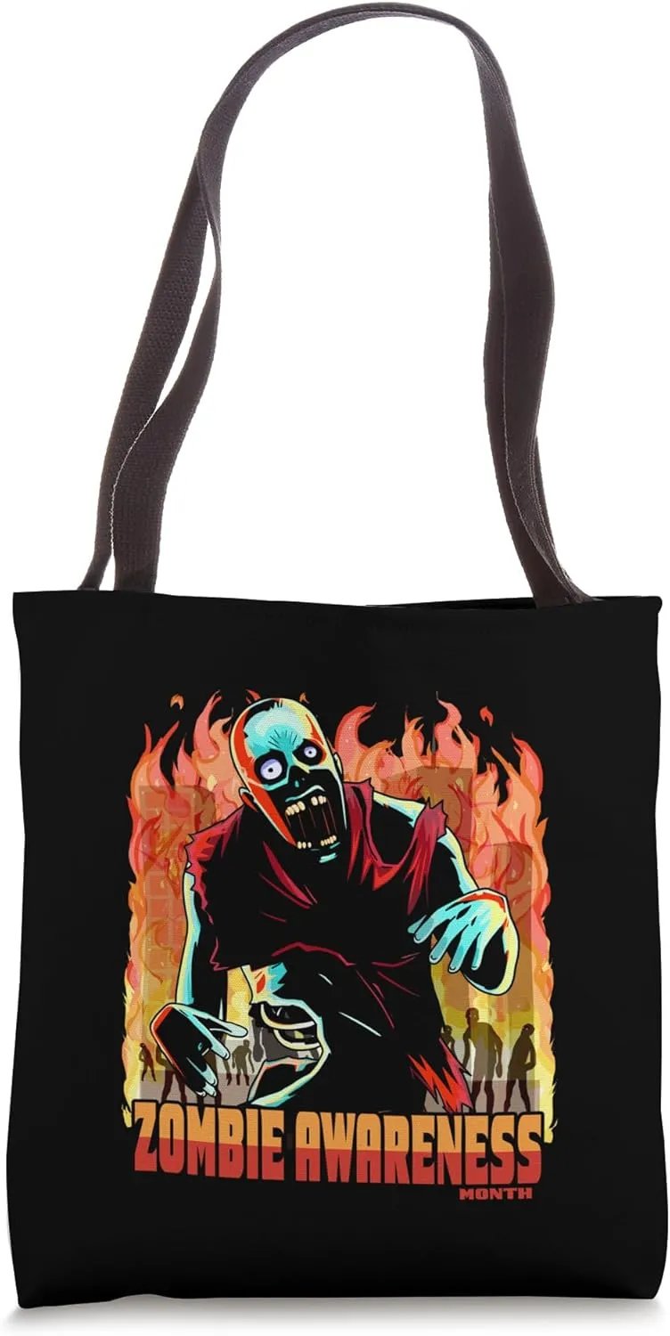 Zombie Awareness Month Apocalyptic Outbreak Zombies Tote Bag