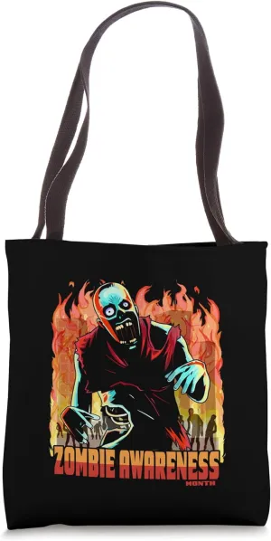 Zombie Awareness Month Apocalyptic Outbreak Zombies Tote Bag